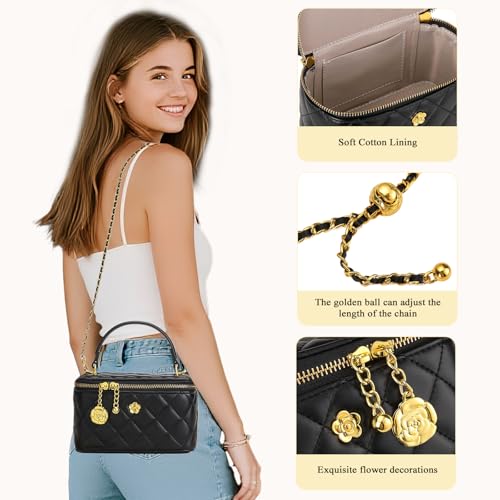 Small Quilted Square box crossbody bag and Satchel Purse For Women Designer Mini Top Handle Pouch Tote Handbag4