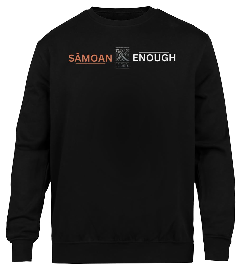 Sāmoan Enough Sweatshirt Nera Unisex Eco-Friendly Unisex Black Sweatshirt Eco-Friendly Crewneck