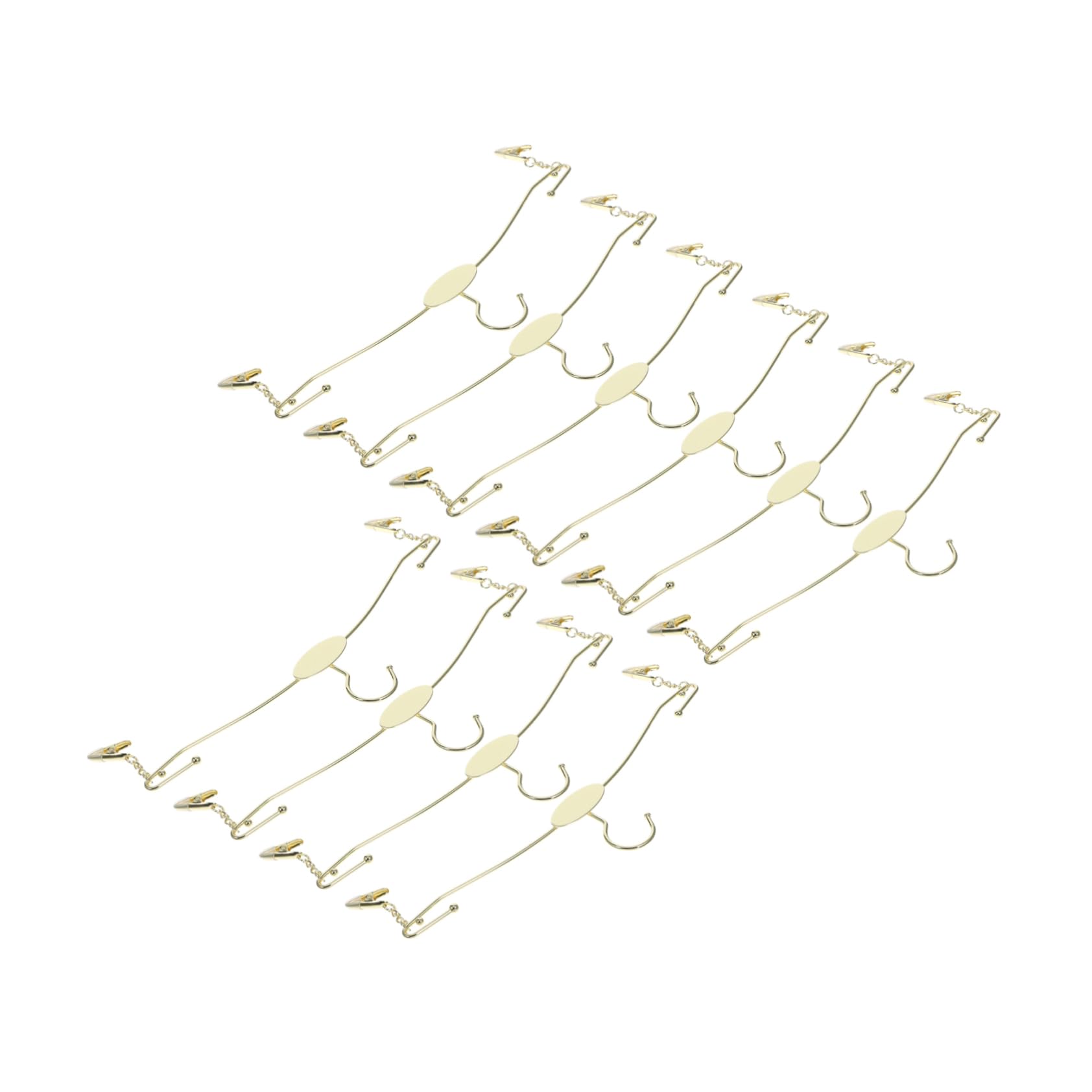 Wakauto 10pcs Gold Hangers for Clothes Bra Hangers Lingerie Organizer Dry Rack Space-Saving Design for Small Closets