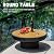 Panovue 32in Fire Pit Table with Lid,Heavy Duty and Deep Fire Bowl,Outdoor Wood Burning BBQ Grill Firepit Bowl with Cover Lid, Fire Pit for Outside Table for Backyard Bonfire Patio Picnic