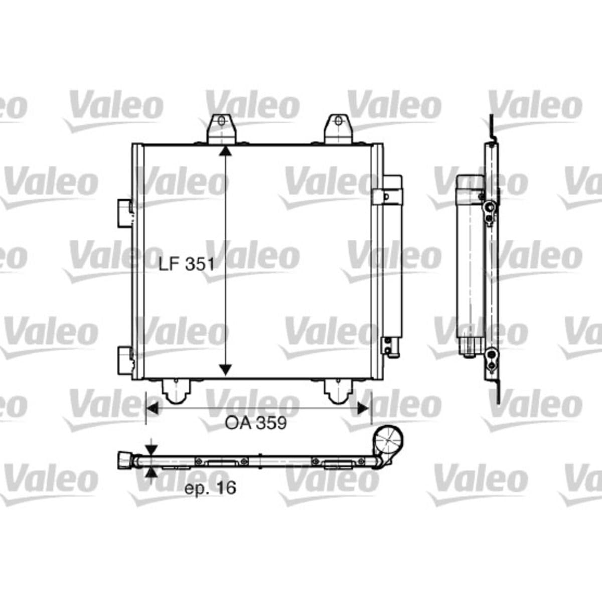VALEO Condensatore, Climatizzatore 818014 Compatibile con: CITROËN C1, PEUGEOT 107, TOYOTA AYGO, AYGO