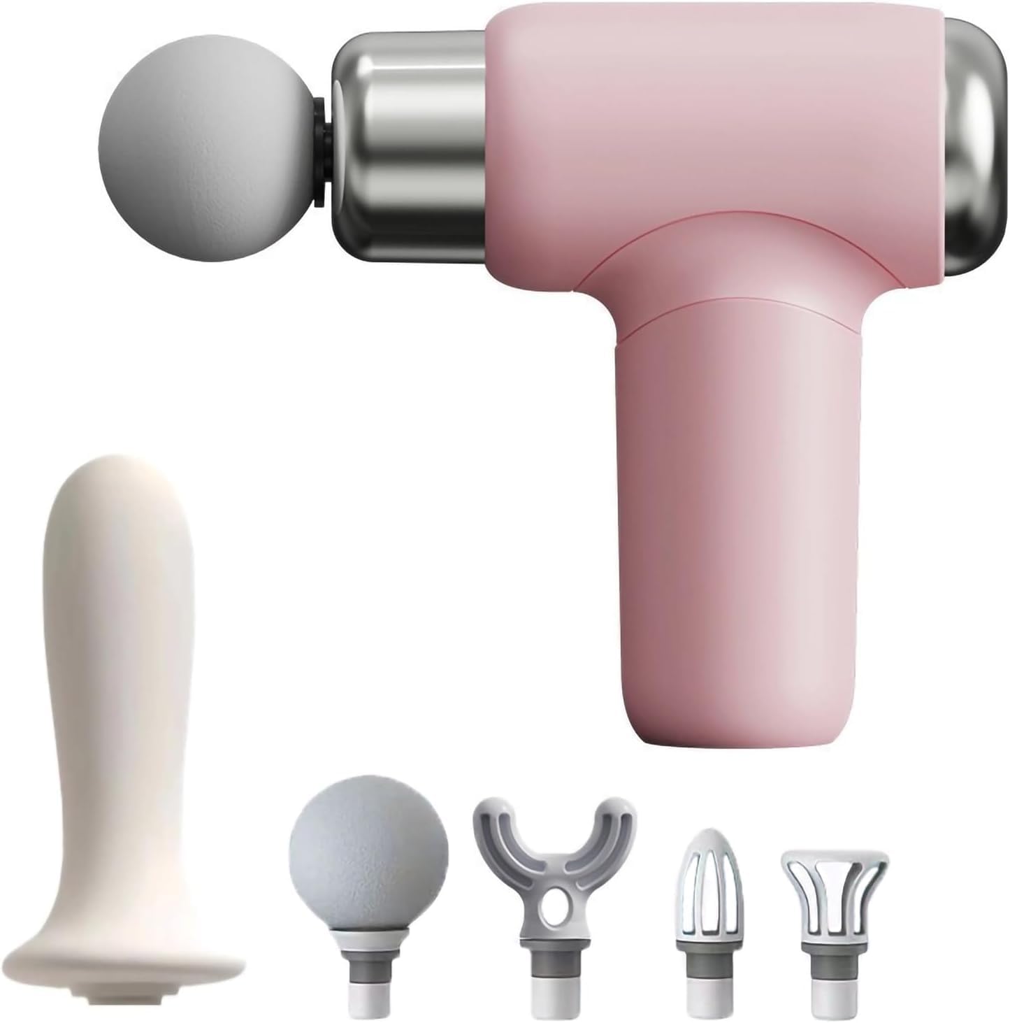 Type-C Charging Mini Massage Gun Quiet - Percussion Muscle Massager for Back Pain Relief Sports Recovery Rechargeable 6 Speeds Small Toys for Women (Pink) - Image 1 of 8