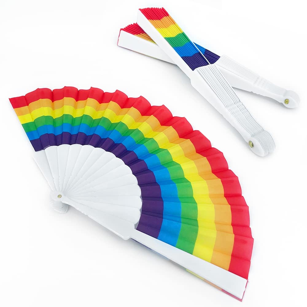 Ventagli tema arcobaleno per feste ed eventi