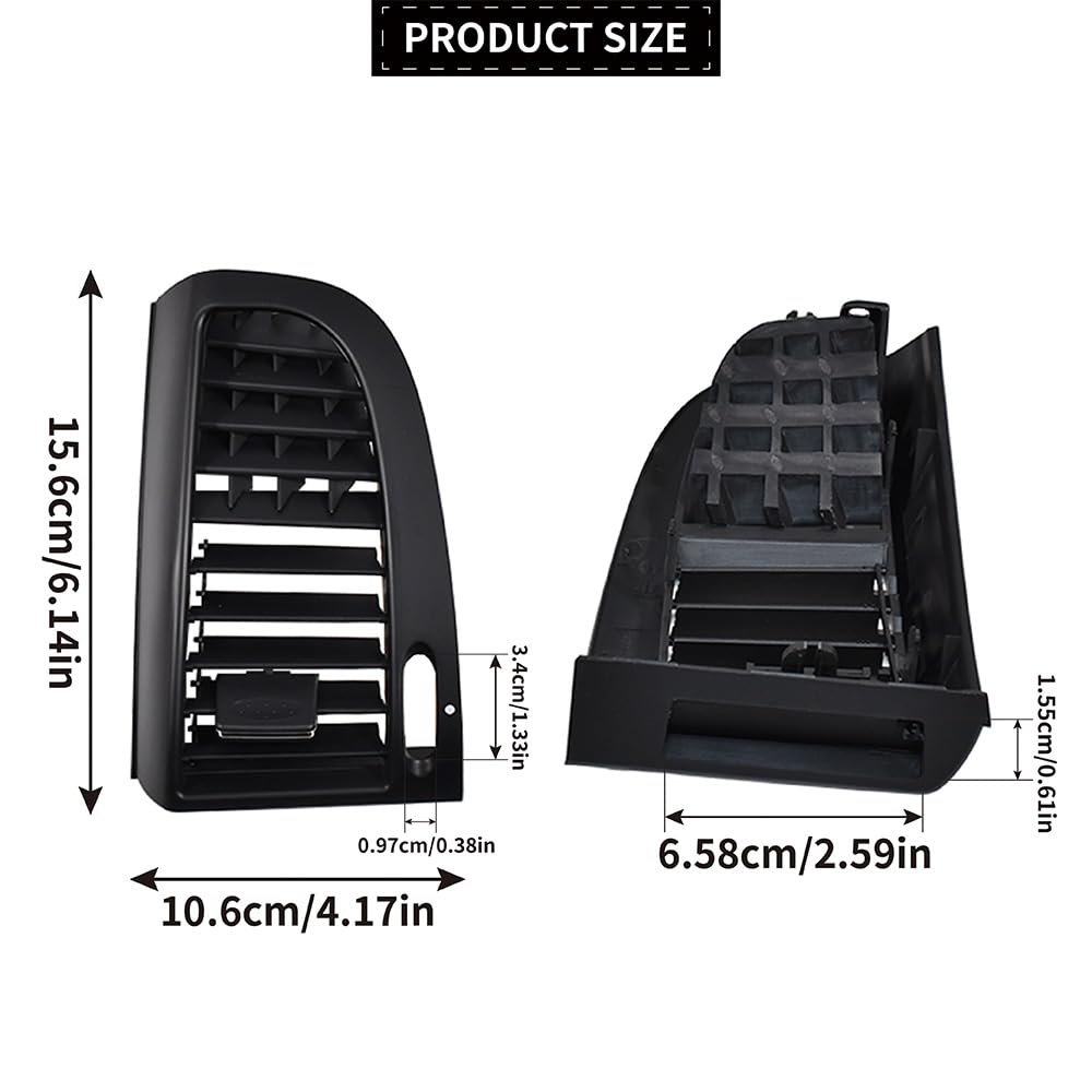 Griglia Aria Bocchetta Auto del Cruscotto Anteriore Sinistro Compatibile con Vito Viano W636 W639 2004-2015