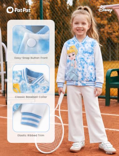 Image of Disney Girl & Boy Varsity Bomber Jacket Fall Sweatshirt Toddler to Big Kid