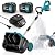 Cordless Snow Shovel with Wheels, 17-Inch Electric Snow Blower, 18V 2x4.5Ah Battery Powered Brushless Motor, 25ft Throwing Distance, Winter Removal Tool for Driveway Sidewalk Patio