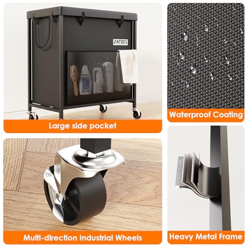 Heavy-Duty-220L-Laundry-Hamper-Laundry-Basket-Oxford-Fabric-with-Wheels-Large-Capacity-Metal-Frame-Designed-Laundry-Clothes-Organizer-for-Laundry-Room-Bathroom