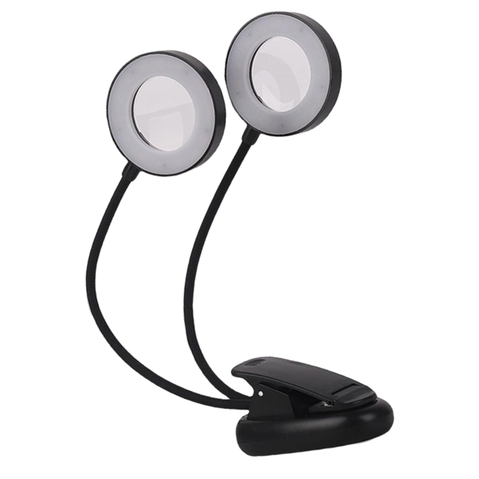 Buxuaaaa Flexible Gooseneck Reading Table Light Clip on Bedside Lamp Desk Eye Protections Light with Magnifier Easy to Use Clip on Desk Lamp