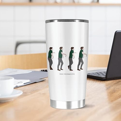 Miniatura 2 de Vaso aislado de acero inoxidable de 20 onzas, taza de té de niña de vino con pánico frío para caminar por la luna, taza de café helado, para el