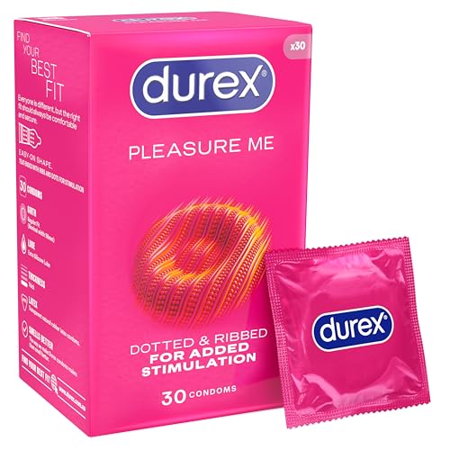 Durex Ribbed and Dotted Texture Latex Condoms Regular Fit, Pack of 30