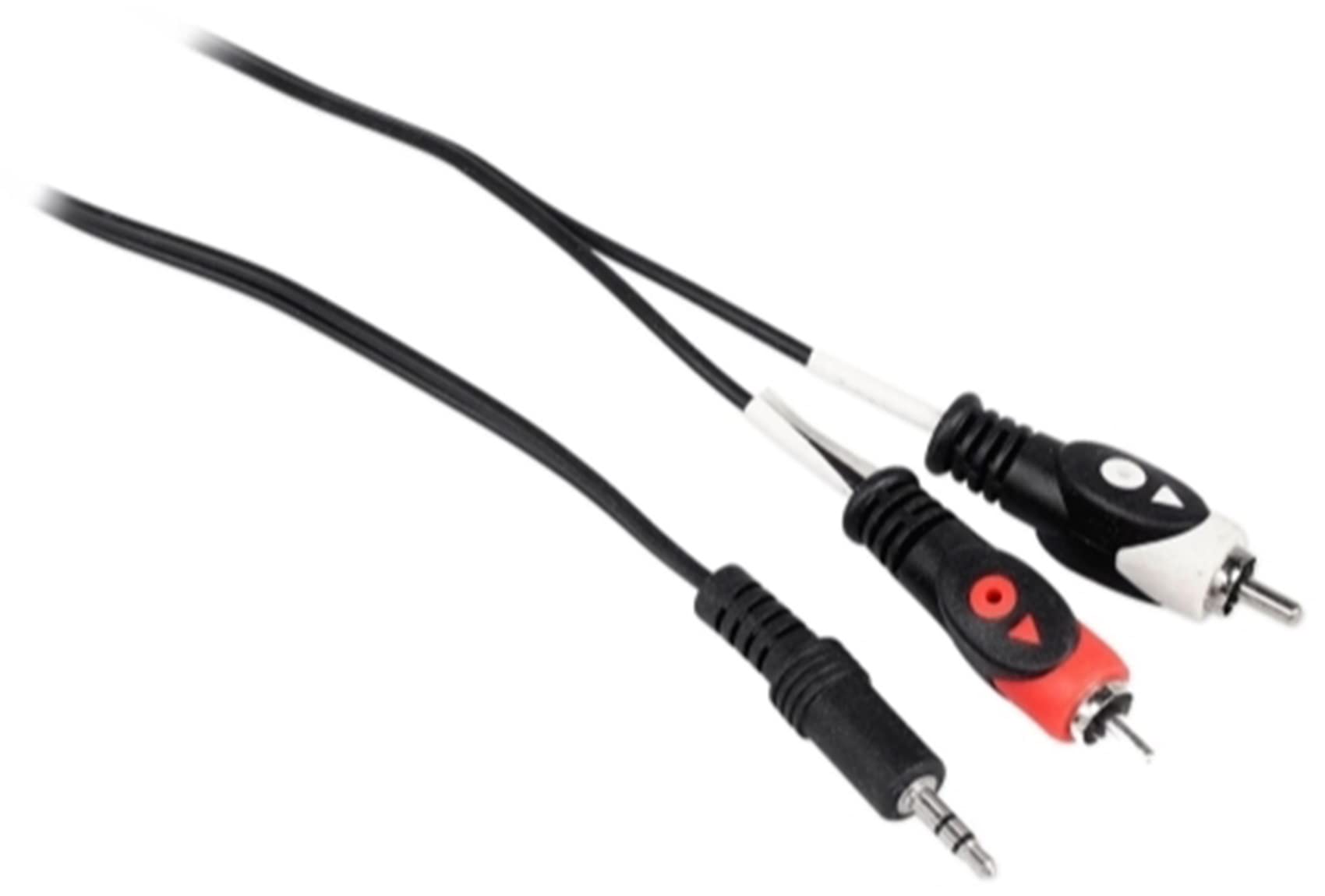 Rockville RNRMR10 10' 3.5mm 1/8 Inches TRS to Dual RCA Cable 100% Copper, 10 Foot