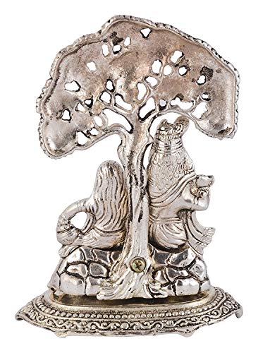 Image of Lavanaya Silver Brands : Silver Plated Radha Krishna God Idol Statue | Showpiece with Premium Gift Box - Perfect for Marriage Anniversary, Wedding, Housewarming, Birthday and Wedding Return Gifts