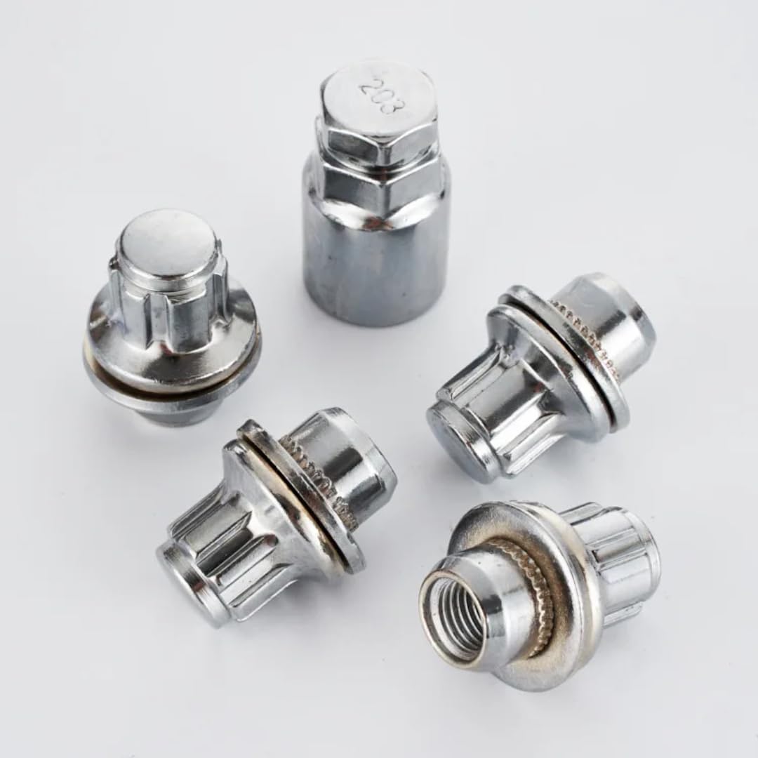Nakrętki do Kół dla Toyota Corolla Land Cruiser Prado Hiace 4Runner Hilux, 4+1 śruby nakrętek piast kół M12x1,5 + klucz grubość 47 mm
