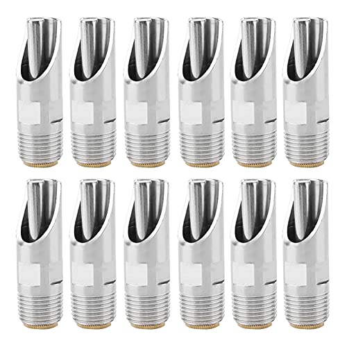 Metaland 12 Pieces Pig Nozzle Nipple Drinker Stainless Steel 1/2 NPT Water Feeder for Sows Piglets