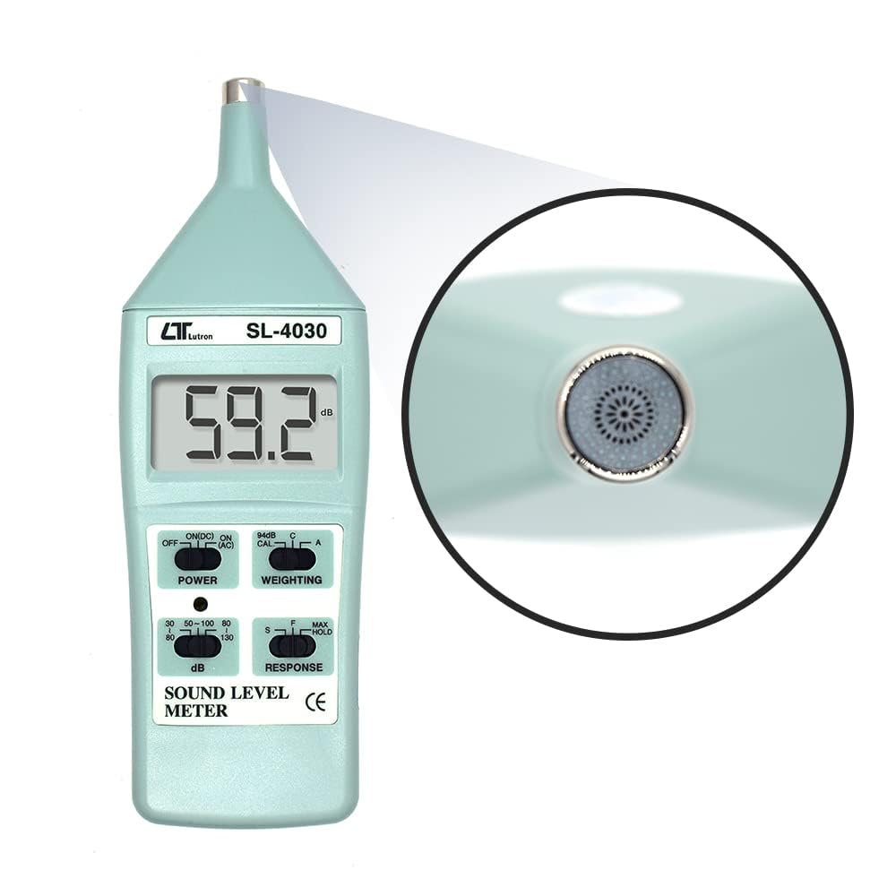 Fonometro digitale Lutron SL-4030 per auditorium, test del rumore dei veicoli | Fonometro con certificato di calibrazione di fabbrica | Intervallo: da 30 a 130 dB