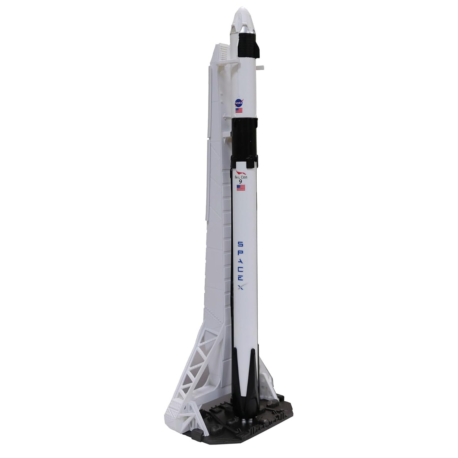 AYGITAL Space X Falcon 9 + Dragon Strongback 1/233 Diecast Rocket Model