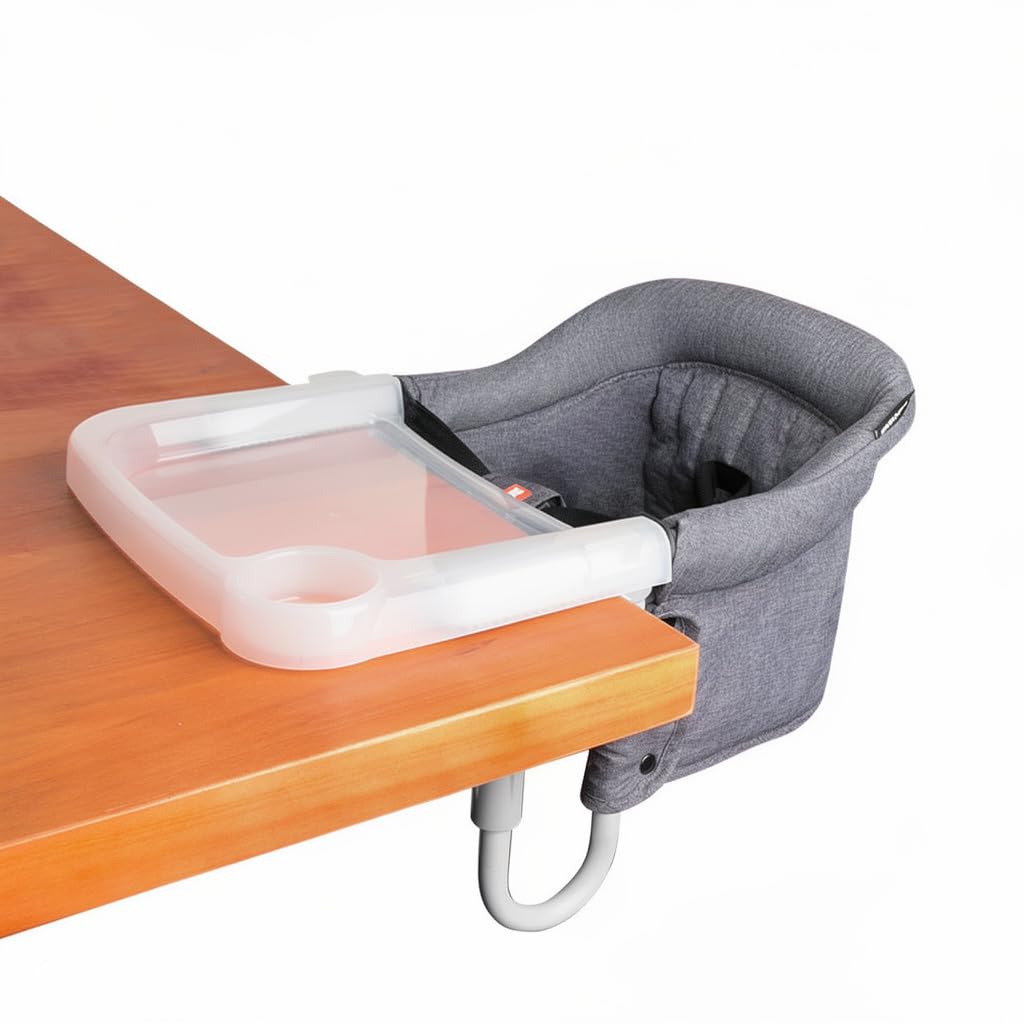 Bandeja de Comedor para bebé con Clip, Bandeja para Trona para Niños Pequeños con Recolector de Derrames, Mesa de Comedor con Clip para el Hogar