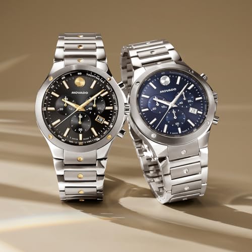 Movado SE Men's Sport Watch - Swiss Quartz Chronograph Movement, Stainless Steel Link Bracelet - 5 ATM Water Resistance - Luxury Fashion Timepiece for Him - 42mm4