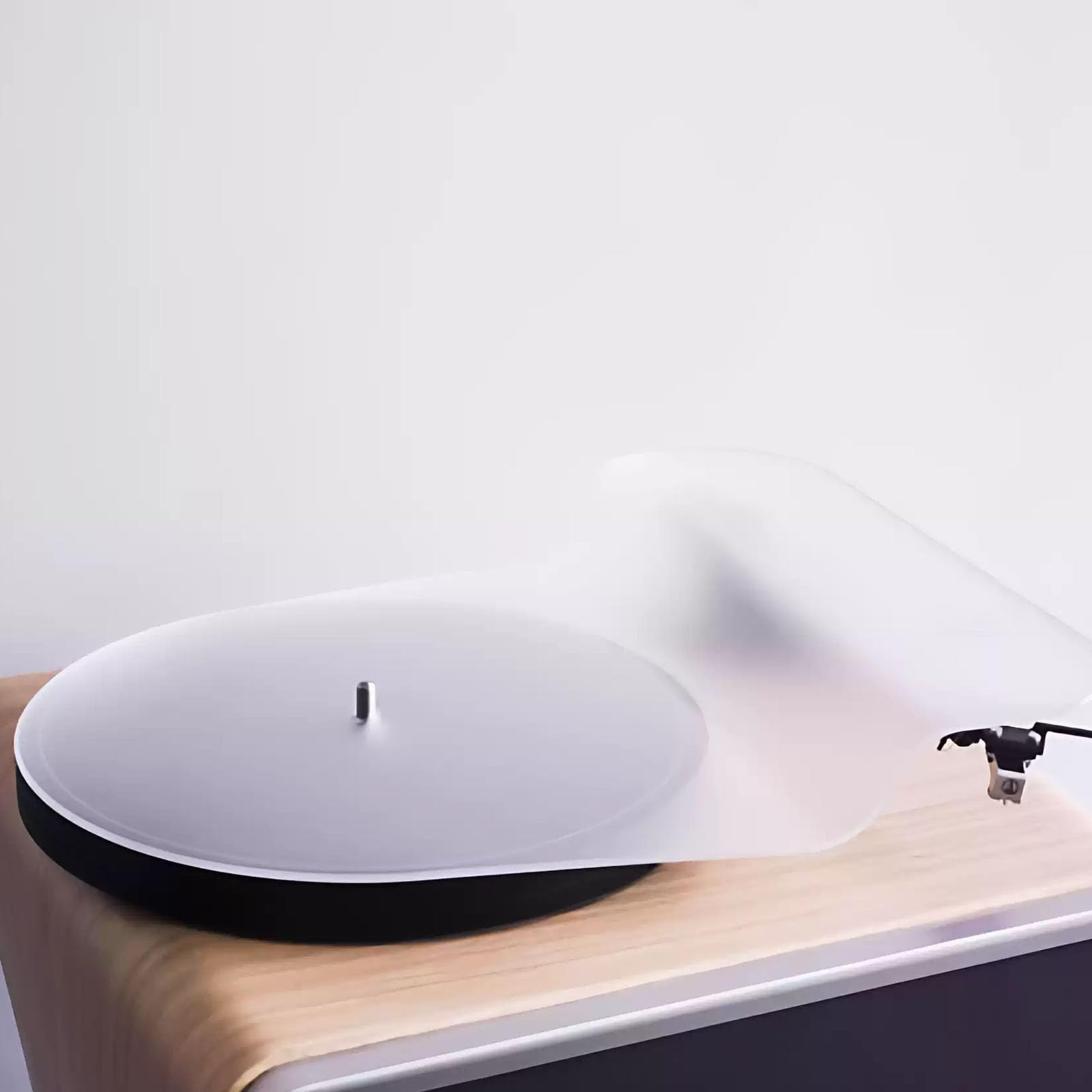 Copertura antipolvere per giradischi, in acrilico satinato, 34,8 x 30 x 23,9 cm, blocca la polvere, protegge i record, migliora il suono per lettori in vinile e audio domestico