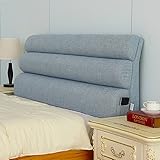 LIQICAI Rückenlehne Bett Kissen Stützbettkissen Rücken Bein Und Knie Stützen Kann Abnehmbar Sein Waschen Mit Klett An Der Wand Befestigt (Farbe : Hellblau, größe : 123 * 55cm)