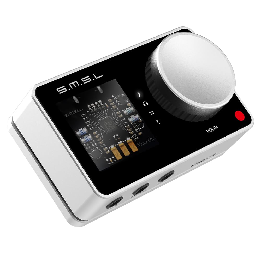 SMSL Nano ONE, Gaming External Sound Card Microphone/USB Input