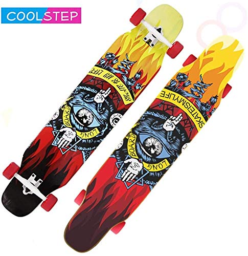 Best Bargain Feceyq Skateboard Longboard Girl Dance Board Freestyle Full Board 8 Layer Canadian Mapl...