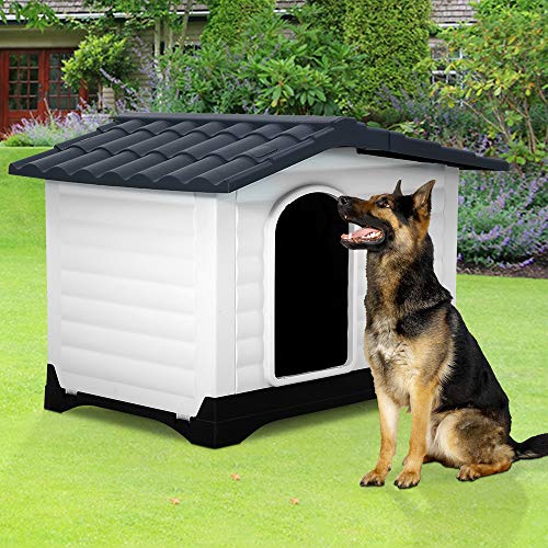 Dog House, Large Dog House for Small Medium Large Dogs, Water Resistant Ventilate Plastic Durable Indoor Outdoor Pet…