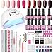 Produktbild UV Nagellack Gel Set 110W UV+LED Nageltrockner für Gel Nagellack 10pc Soak off Nail Art Gel Polish Kit UV Gel Lacken Farbgel Nagelset
