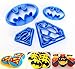 Produktbild ilauke 4tlg. Keks Fondant Ausstecher Batman Super Hero Ausstechformen Sugarcraft Cake Cookies Toast Cutter Dekoration Modellierwerkzeug Deko
