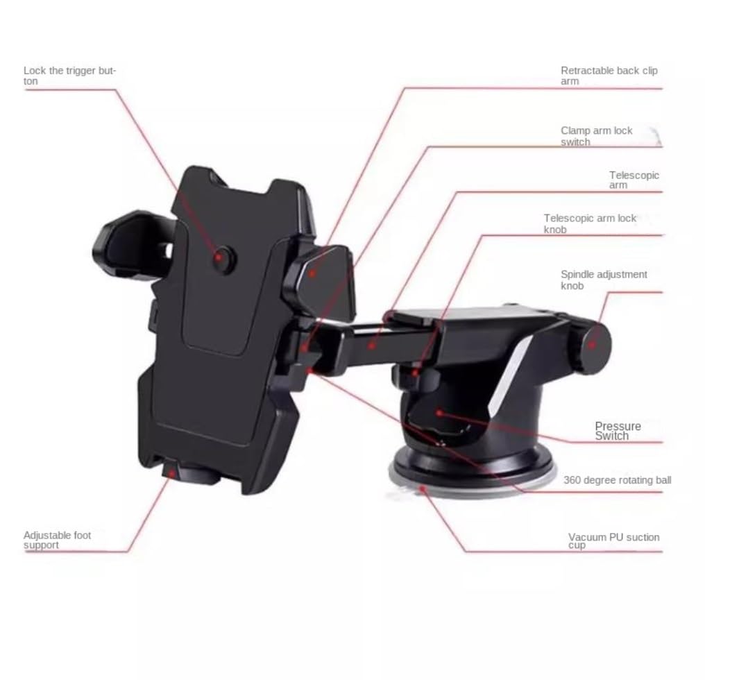 Soporte Móvil Soporte para Parabrisas De Automóvil 360 Grados para Teléfono Celular para Instalación GPS Salida Aire para para para Coche