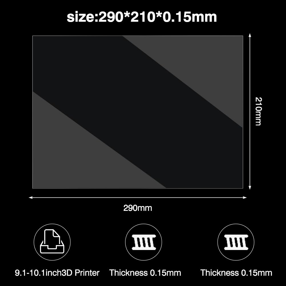 Zestaw 6 sztuk akcesoriów do drukarek 3D, bardzo elastyczna folia wymienna do drukarki Anycubic Photon Mono M7/M5s, Elegoo Saturn 4 Ultra/3/2, Creality Halot Mage Resin 3D - 300% rozciągliwości (320 x