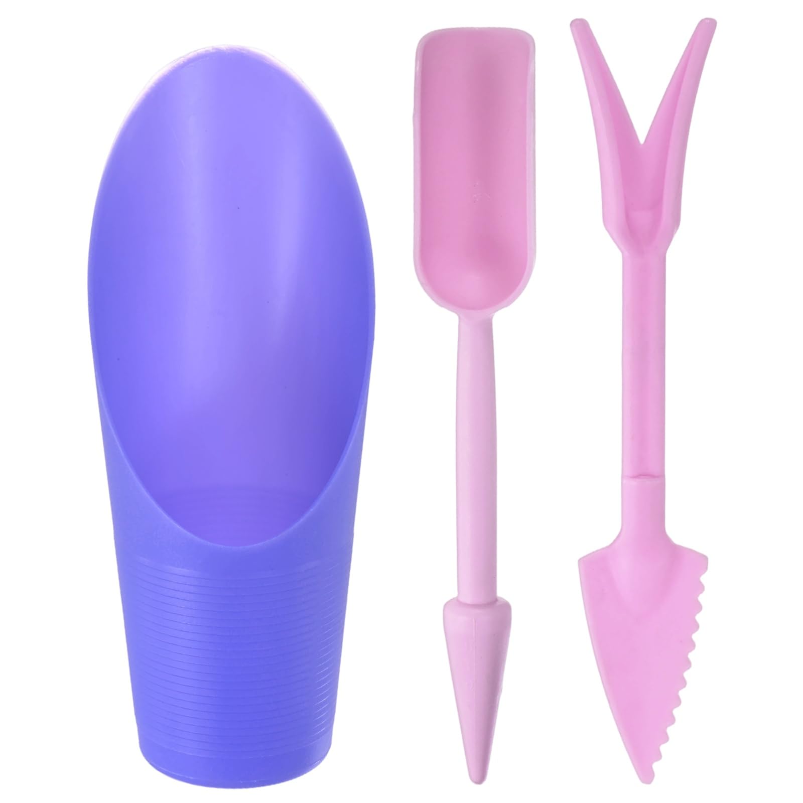 M METERXITY 1-Set Succulent Tools, Plastic 2-in-1 Mini Garden Shovel Hand Succulent Transplanting Tools Garden Shovel Transplant Trowel for Planting/Digging/Aerating/Sowing [Purple]