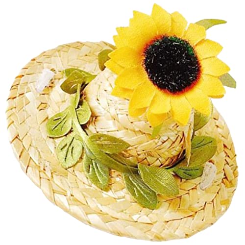 VICASKY Sunflower Pet Hat for Dogs and Cats Lightweight Woven Costume Accessory for Parties Birthdays and Everyday Wear Present for Pets