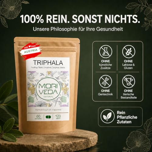 MoriVeda Triphala Presslinge 1000mg 120 Stk. - Ayurveda – Ansicht 7
