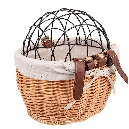 Toddmomy Durable Pet Bike Basket Carrier Easy Install Front Handlebar Storage Bag for Dogs and Cats Quick Release Tool Mounting for Cycling Adventures