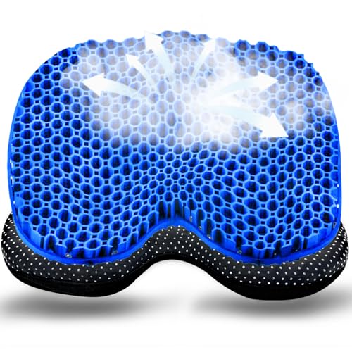 UPDOPEF Anti Slip Kayak Seat Cushion, Thicken Anti Slip Waterproof Gel Kayak Seat, Canoe Seat Cushion Kayak Accessories Kayak Canoe Boat Equipment for Stadium Sit Fishing Kayak (blue-1pcs)