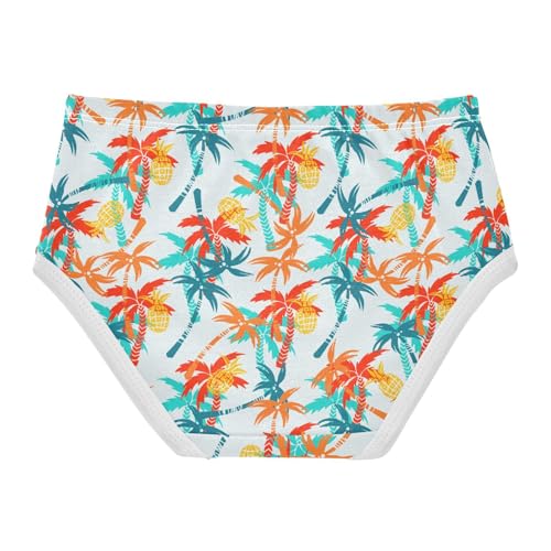 Little Girl Underwear Toddler Panties Kids Undies Palm Tree Colorful Soft Cotton Briefs 2T-8Y2