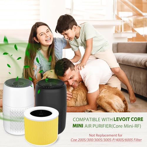 Image of Core Mini Replacement Filter Compatible with LEVOIT Core Mini Air Purifier, 3-in-1 H13 Grade Core Mini-RF True HEPA Filter for Levoit Filter Replacement Core Mini (Yellow)