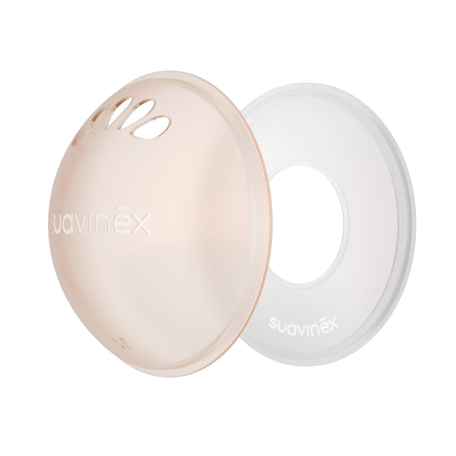 Suavinex, Set 2 Coupelles Recueil Lait Maternel (Recueillent les Pertes de Lait) + 2 Coupelles Protectrices (Protégent les Mamelons). Coquilles Allaitement en Silicone, Protègent les Mamelons Irrités
