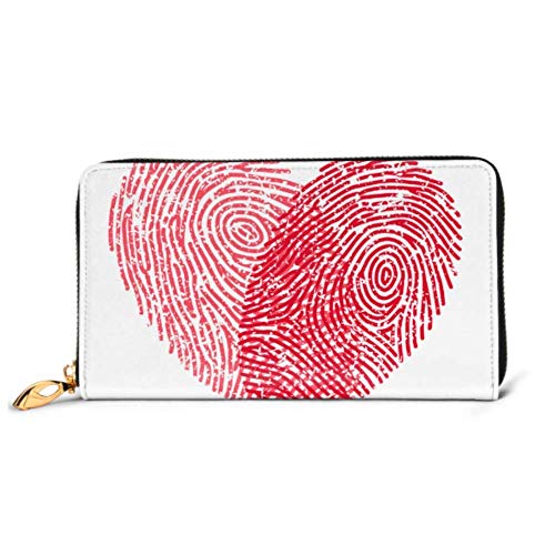 Preisvergleich Produktbild JHGFG Mode Handtasche Reißverschluss Brieftasche Finger Herz Telefon Clutch Geldbörse Abendkupplung Blockieren Leder Brieftasche Multi Card Organizer
