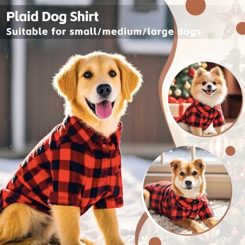 Disfraz Navideño para Perro Rojo Talla L miniatura 2