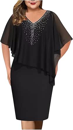 Plus Size Cocktail Dresses for Women Wedding Guest Dress Semi Formal ...