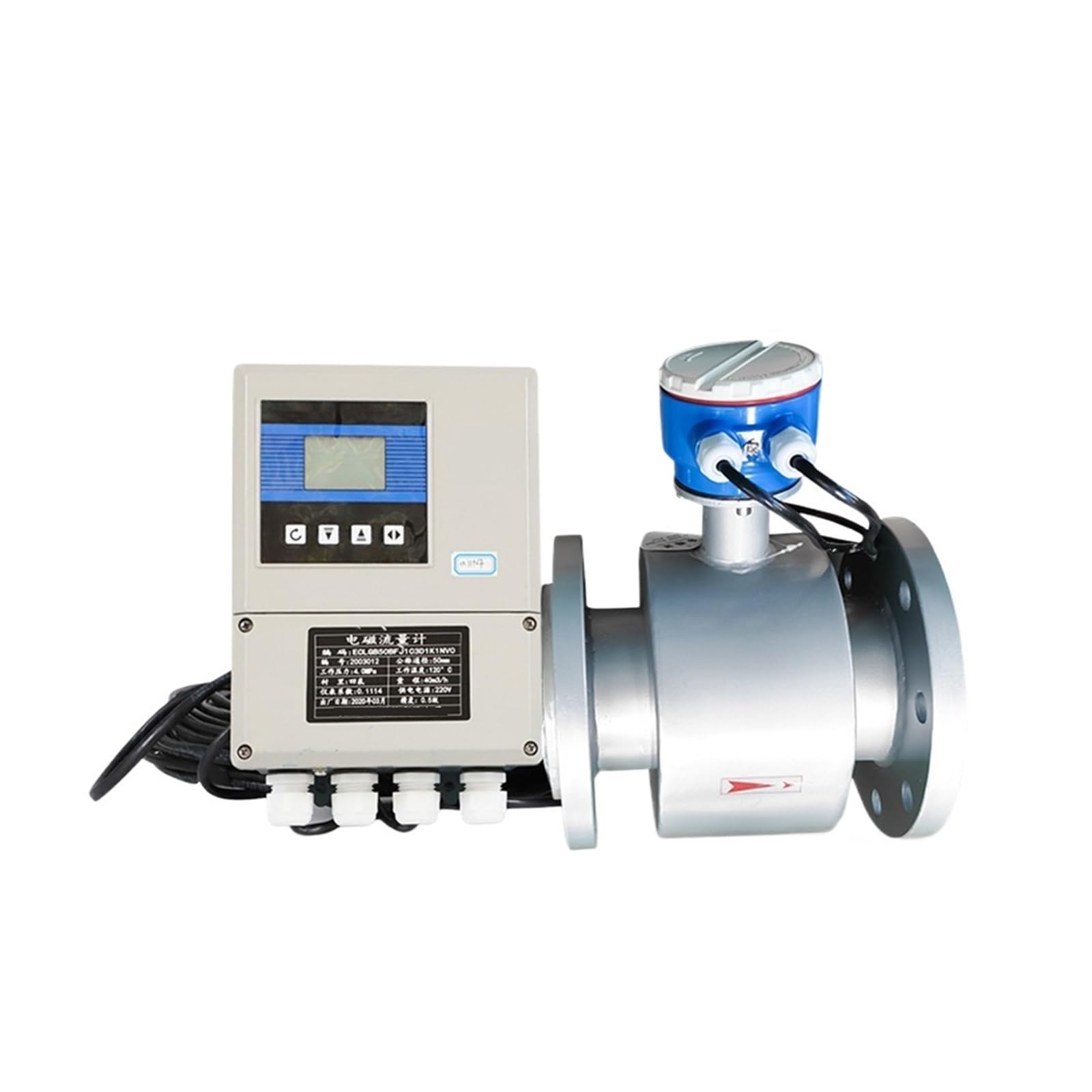 KSZHZYMGX Display Electromagnetic Flow Meters Wastewater Flow Meter 4-20mA RS485 Wall Mount Flowmeter DN25 DN50 DN100 DN300(DN50)