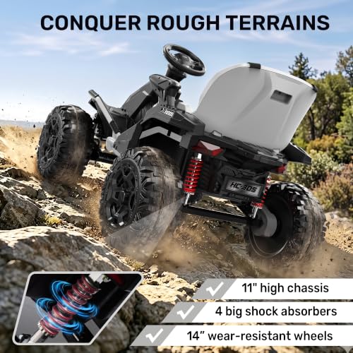 Image of ANPABO 24V 4x4 Ride On Toys for Big Kids Aged 3-12, 4 * 200W Motors-White