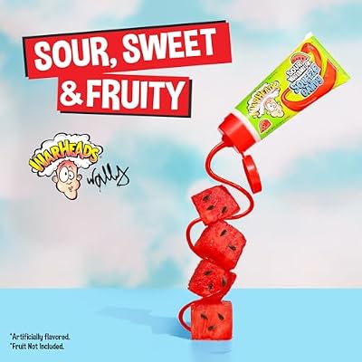 WARHEADS Sour Watermelon Squeeze Candy - Mouth-puckering Liquid Gel Candy - 2.25 oz. Tubes - 6 Pack