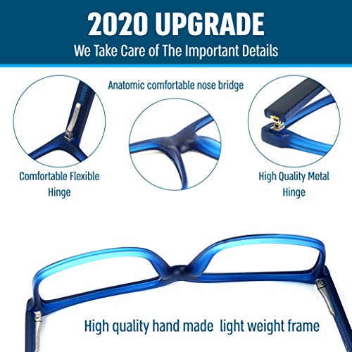 Blue Light Blocking Glasses – Anti-Fatigue Computer Monitor Gaming Glasses Prevent Headaches Gamer Glasses