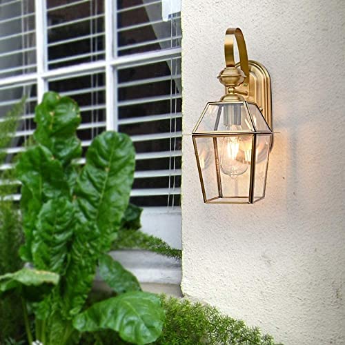 Aplique de pared de cobre con difusión de luz 360 de vidrio transparente 5
