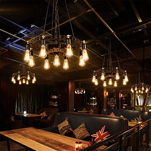 Plafondlamp E27 Edison Gloeilamp Gepersonaliseerde Creatieve Restaurant Cafe Bar Netwerk Galloft Retro Industriële Wind… - Afbeelding 8