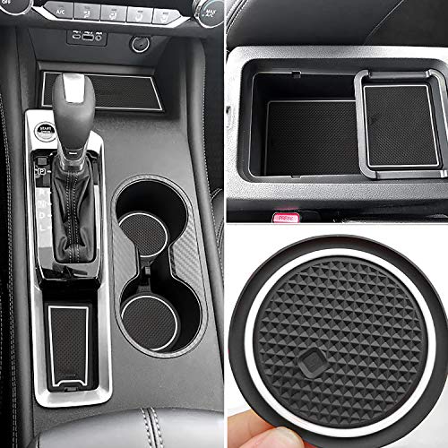 auovo Anti Dust Mats for Altima Accessories 2019 2020 20212022 Interior Custom Fit Door Pocket Liners Cup Holder Center Console Mats(14pcs/Set) (White)