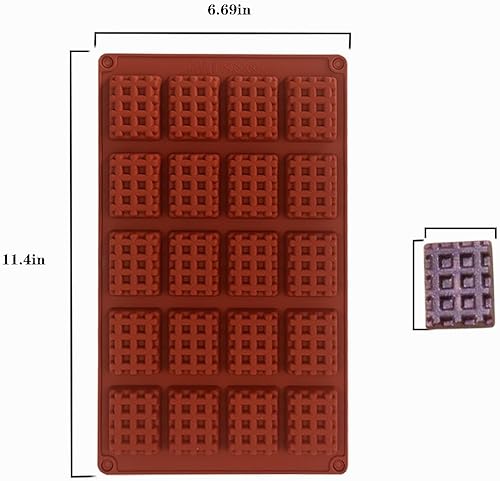 Miniatura 9 de HYCSC Molde de silicona para gofres, molde de silicona de 5 cavidades para hacer gofres, molde de silicona antiadherente para hornear, ideal para